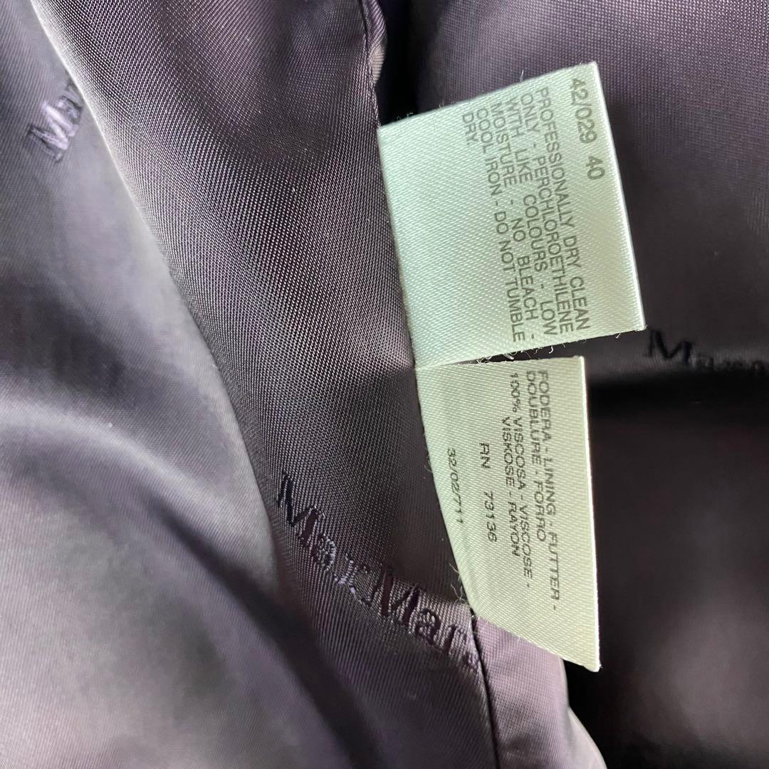 アンゴラ混◎マックスマーラ　白タグ　チェスターコート　マキシ丈　ロング