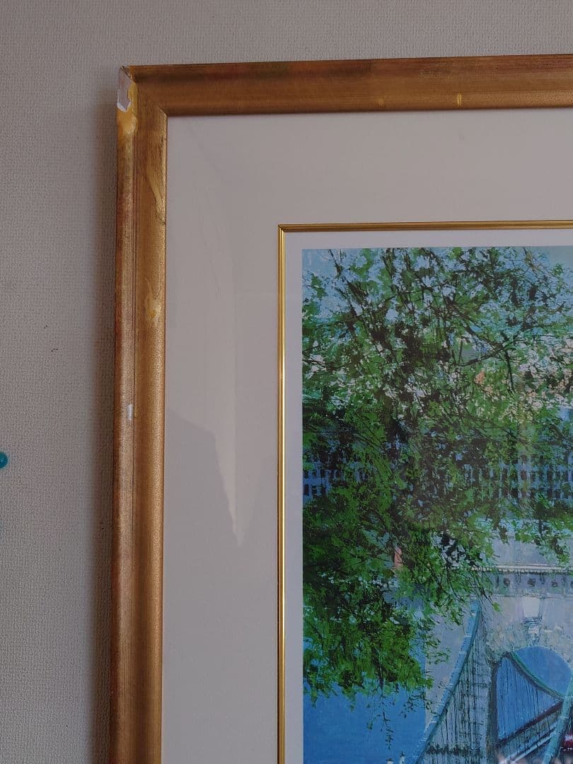 【特別価格、リトグラフ、真作】小田切訓『ドナウの橋』、サイン、エディション入り