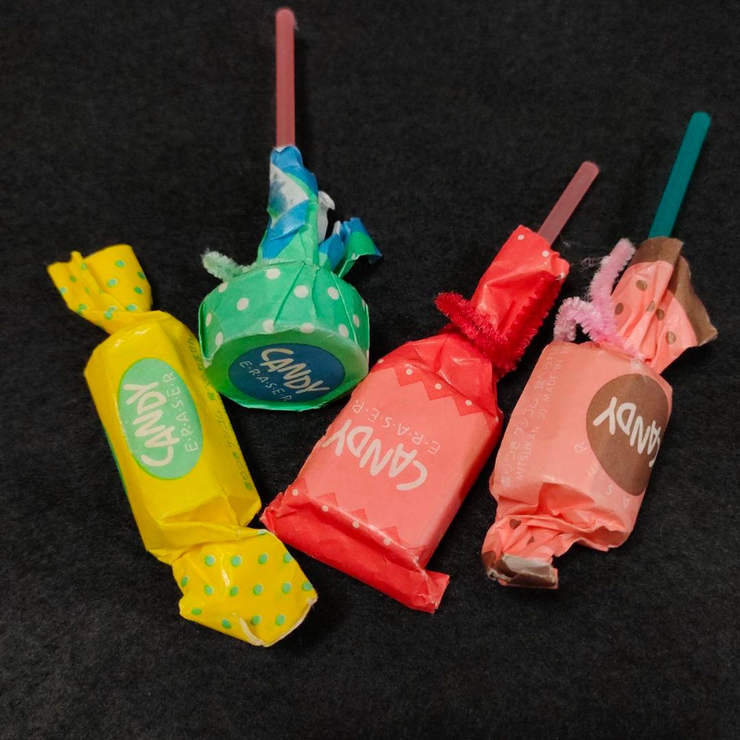 □ 昭和レトロ キャンディ型消しゴム 4個セット □