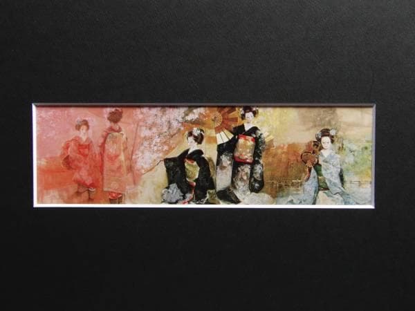 鶴岡義雄、京の四季、希少限定大判画集画、新品高級額装付
