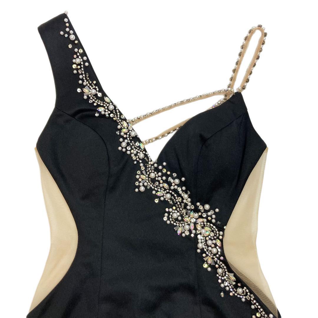 AngelR エンジェルアール バストラインビジューアシンメトリーミニドレス