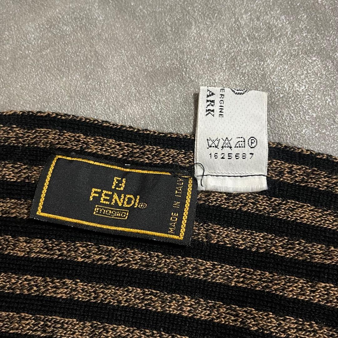 シボ FENDI フェンディ ズッカ柄 FF マフラー ウール イタリア