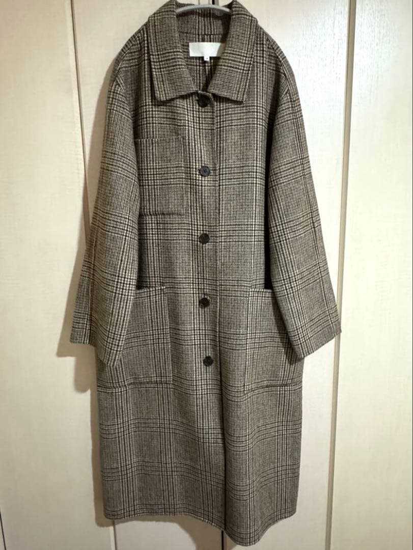 TODAYFUL ステンカラーチェックコート　38