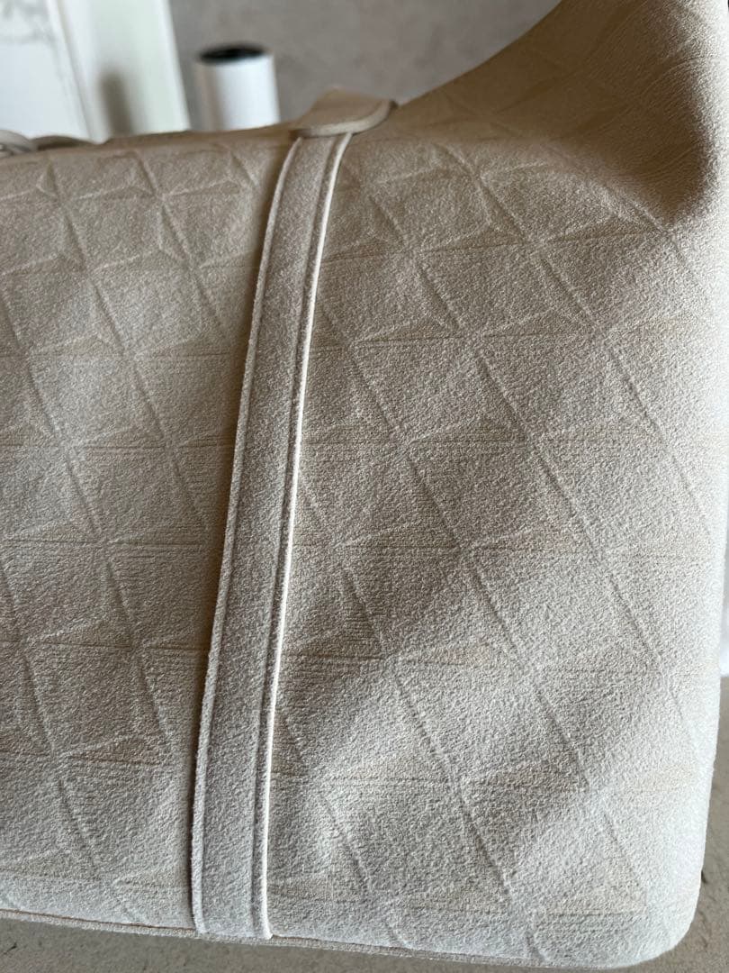 ESTIVANTスエード トートバッグスモール /オフホワイト