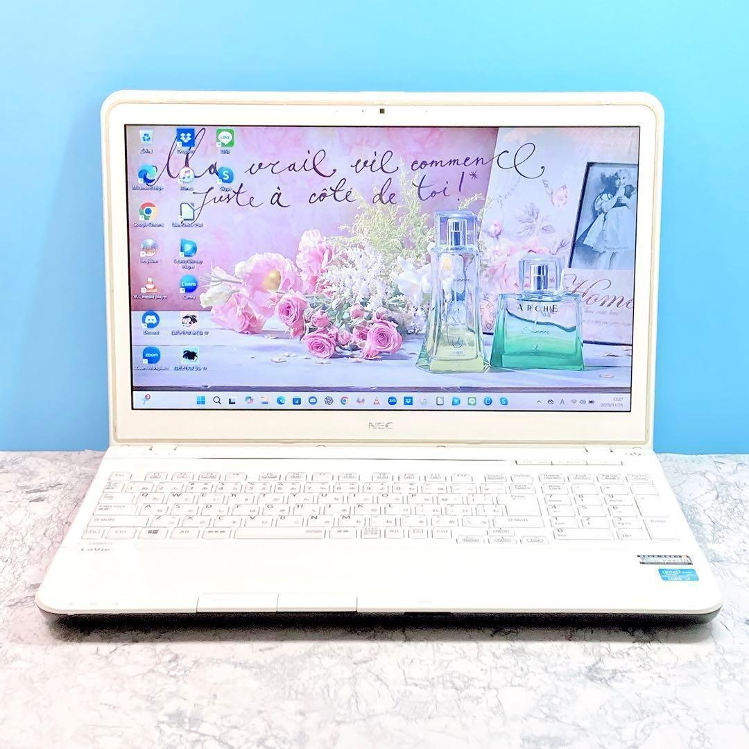 大人気✨i7✨新品SSD✨Win11✨ブルーレイ✨NEC✨ホワイトノートパソコン