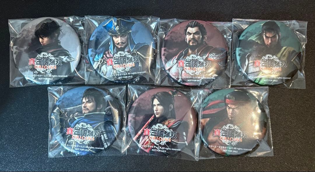真・三國無双ORIGINS 予約特典 缶バッジ 7種 コンプ