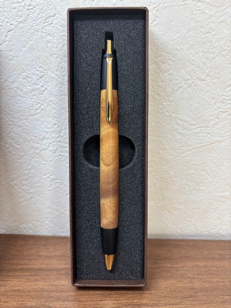 【上杢】ボナンペン 欅 シャープペンシル 真鍮金具0.5mm