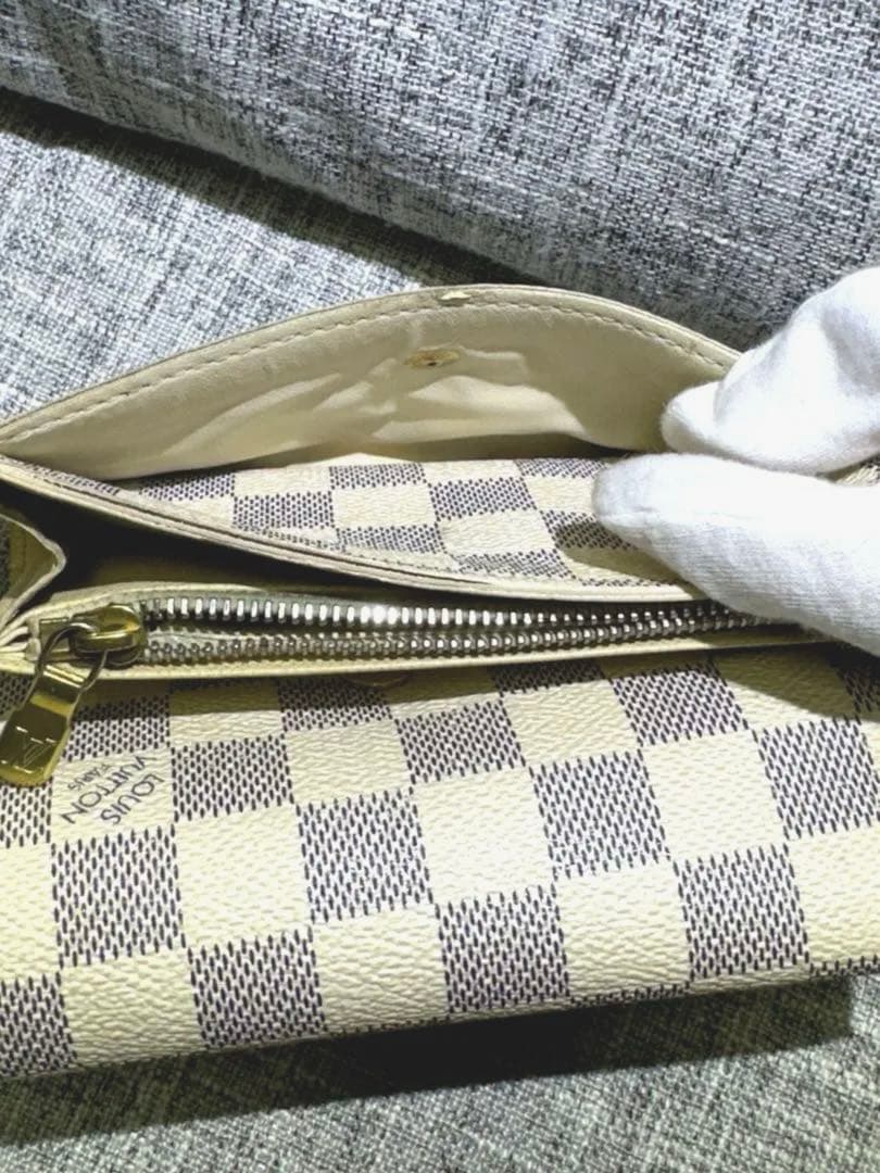 ルイヴィトン LOUIS VUITTON 三つ折り財布 ダミエ・アズール 財布