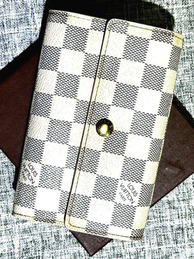 ルイヴィトン LOUIS VUITTON 三つ折り財布 ダミエ・アズール 財布