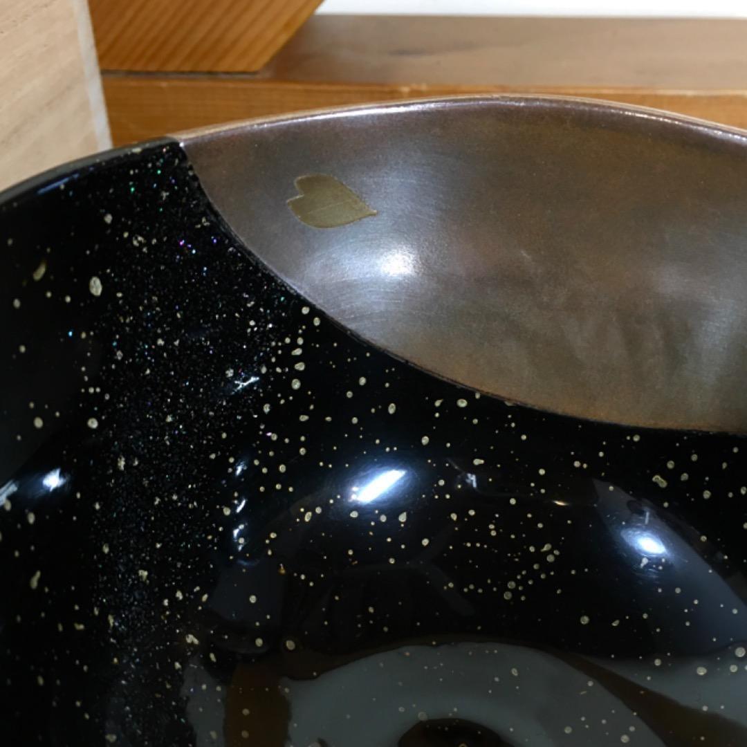 【三代目春斎】前端春斉 雪月花 陶漆漆器 茶碗 陶器