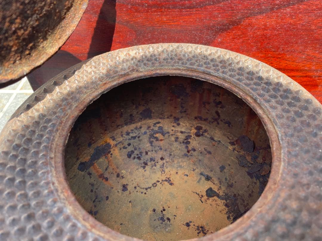 アンティーク　長火鉢　五徳　火箸　鉄瓶　古民具　灰付き　骨董　昭和レトロ　囲炉裏