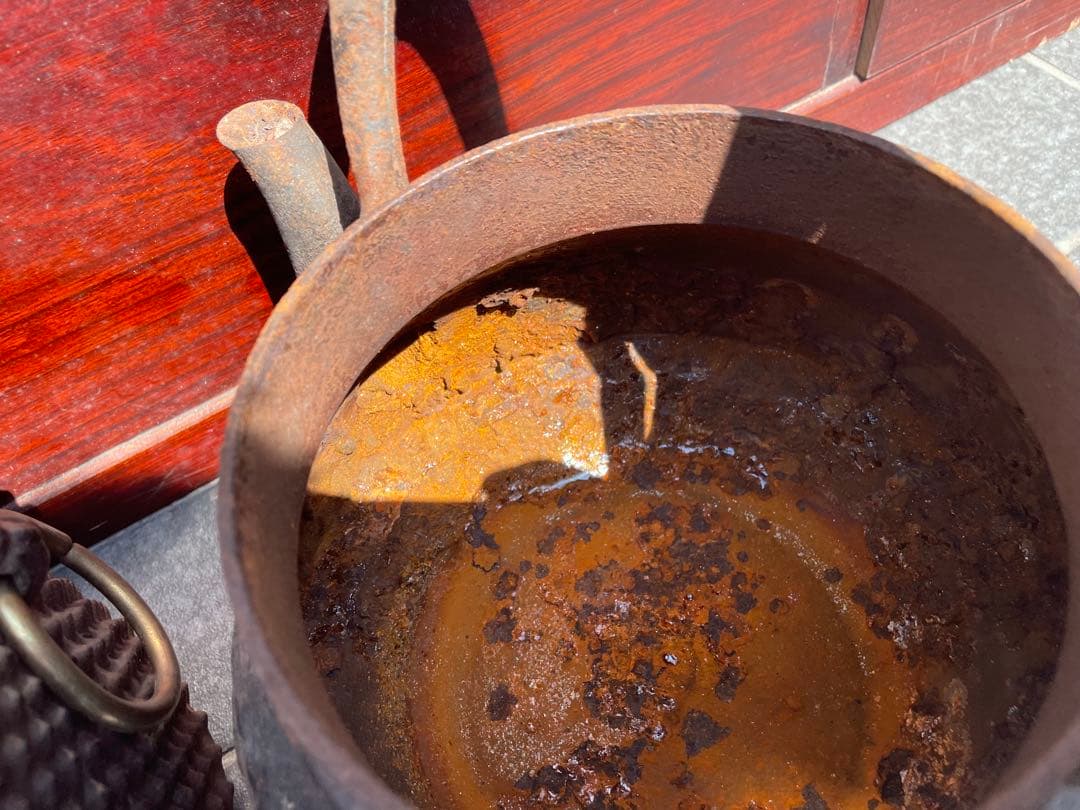 アンティーク　長火鉢　五徳　火箸　鉄瓶　古民具　灰付き　骨董　昭和レトロ　囲炉裏