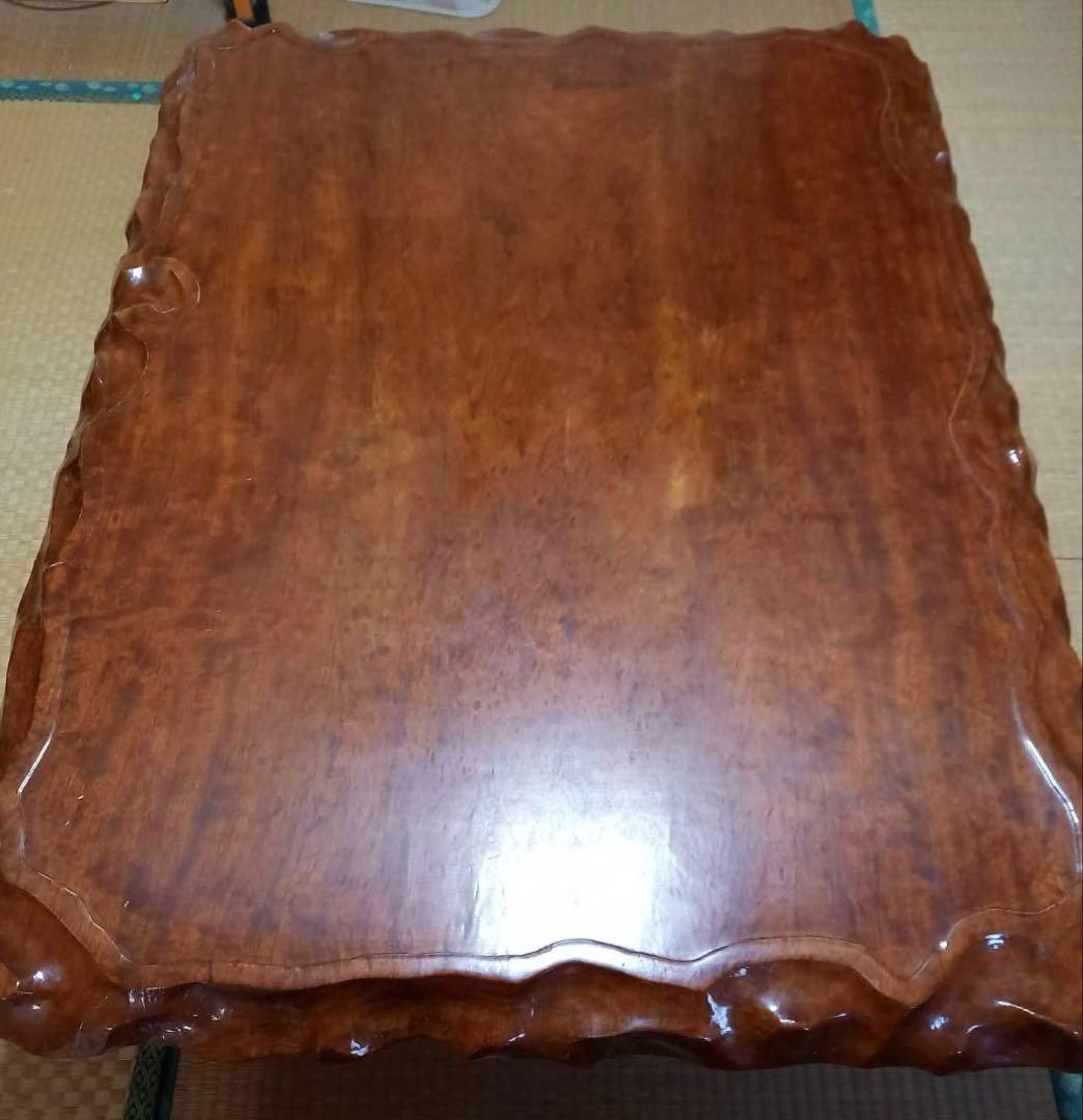 一枚板座卓　レトロ　昭和家具