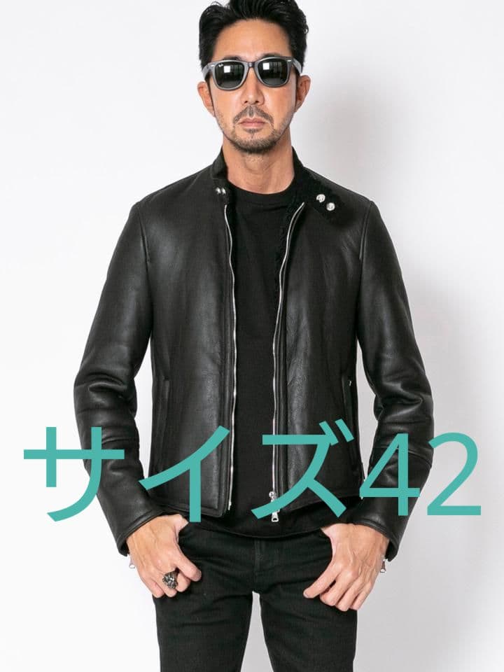 エンメティ アッカ H 黒 42 ムートン ジャケット 干場 EMMETI XS