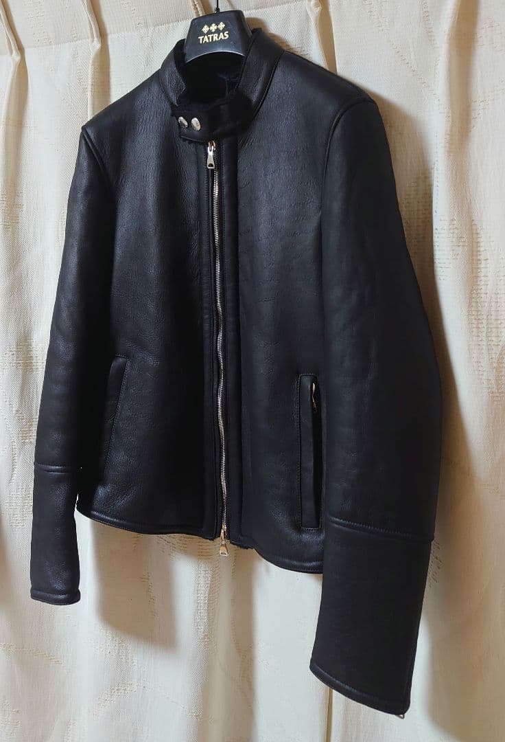 エンメティ アッカ H 黒 42 ムートン ジャケット 干場 EMMETI XS