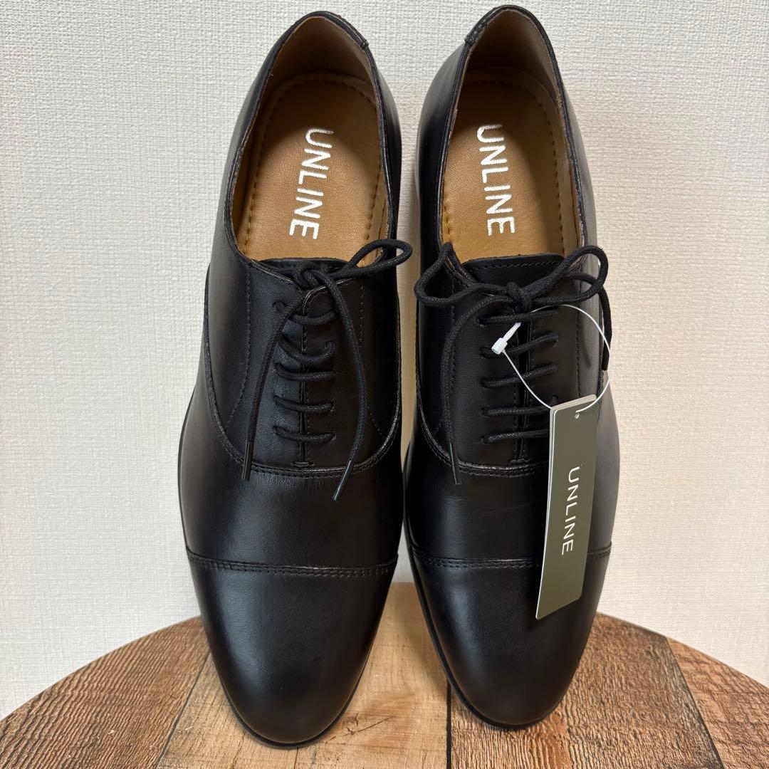 【新品未使用品】UNLINE 本革 ストレートチップ 41 ブラック