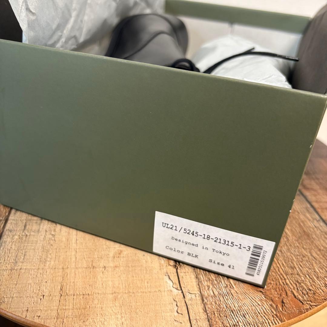 【新品未使用品】UNLINE 本革 ストレートチップ 41 ブラック