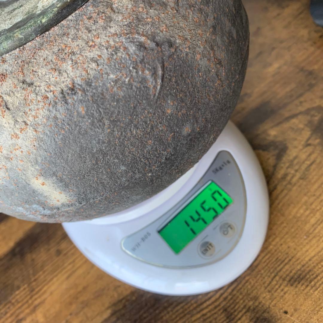 K777⭐︎かなり古い 南部鉄器 梅に鳥 花鳥象嵌 鉄瓶 在銘 江戸期