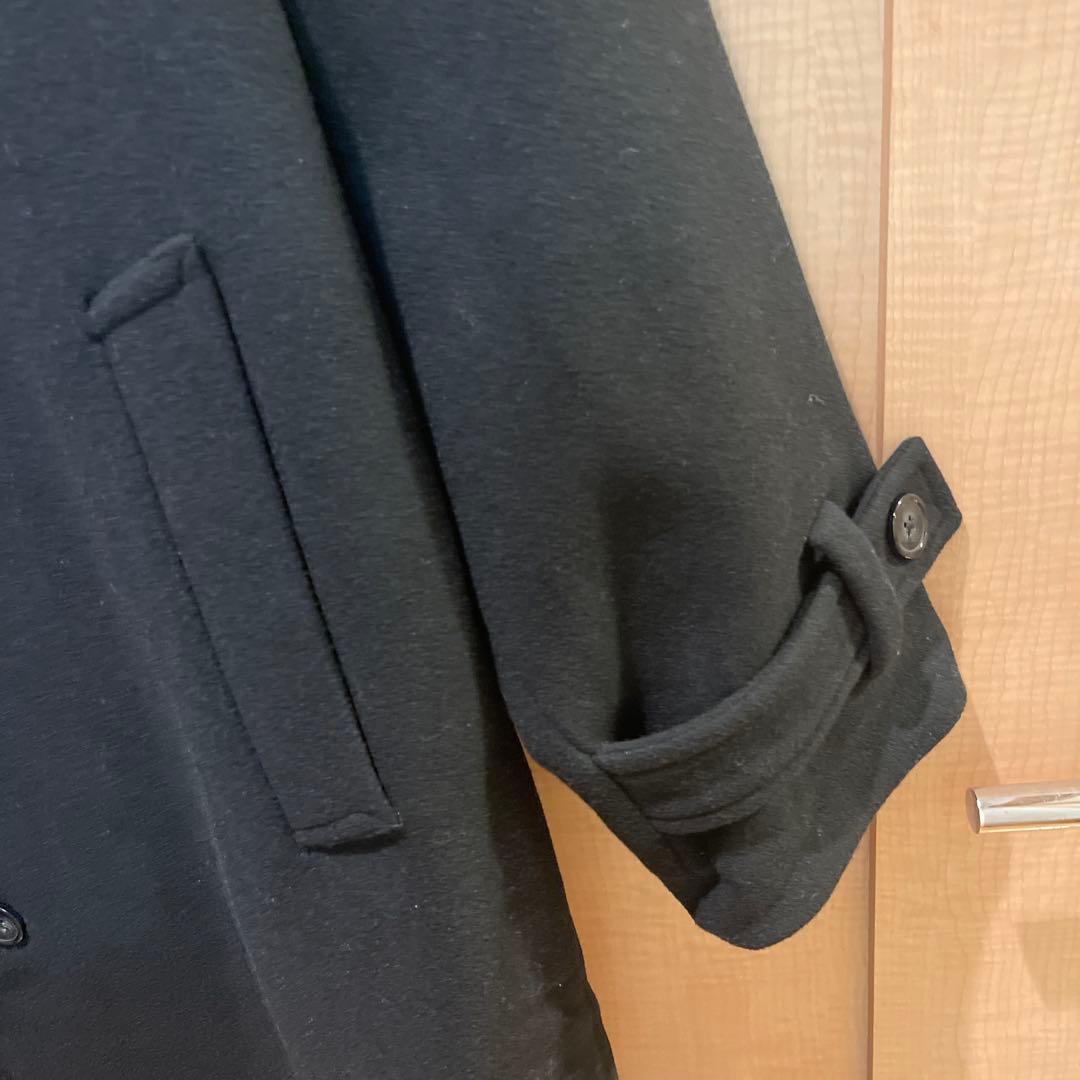 【完売品】CLEL ウールブレンドテックメルトンステンカラーコート XSブラック