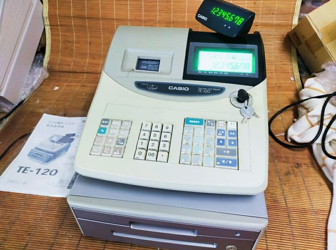 カシオレジスター　TE-120　フル設定込み　送料無料　人気機種　770684