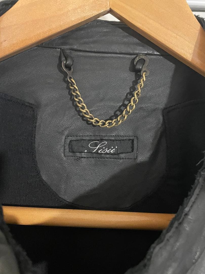 sisii シシ 牛革 レザー ライダース シングルライダース　Mサイズ　黒