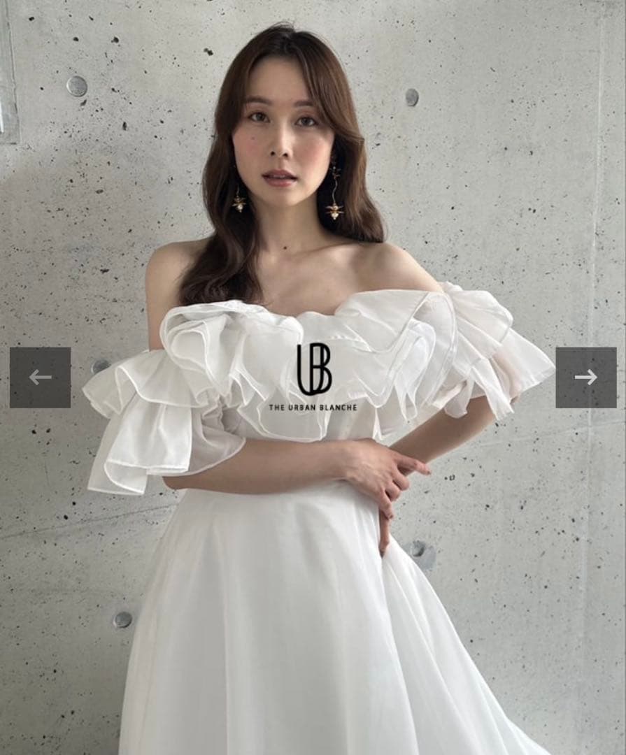 【はーさん】THEURBANBLANCHE 2WAYフリルドレス