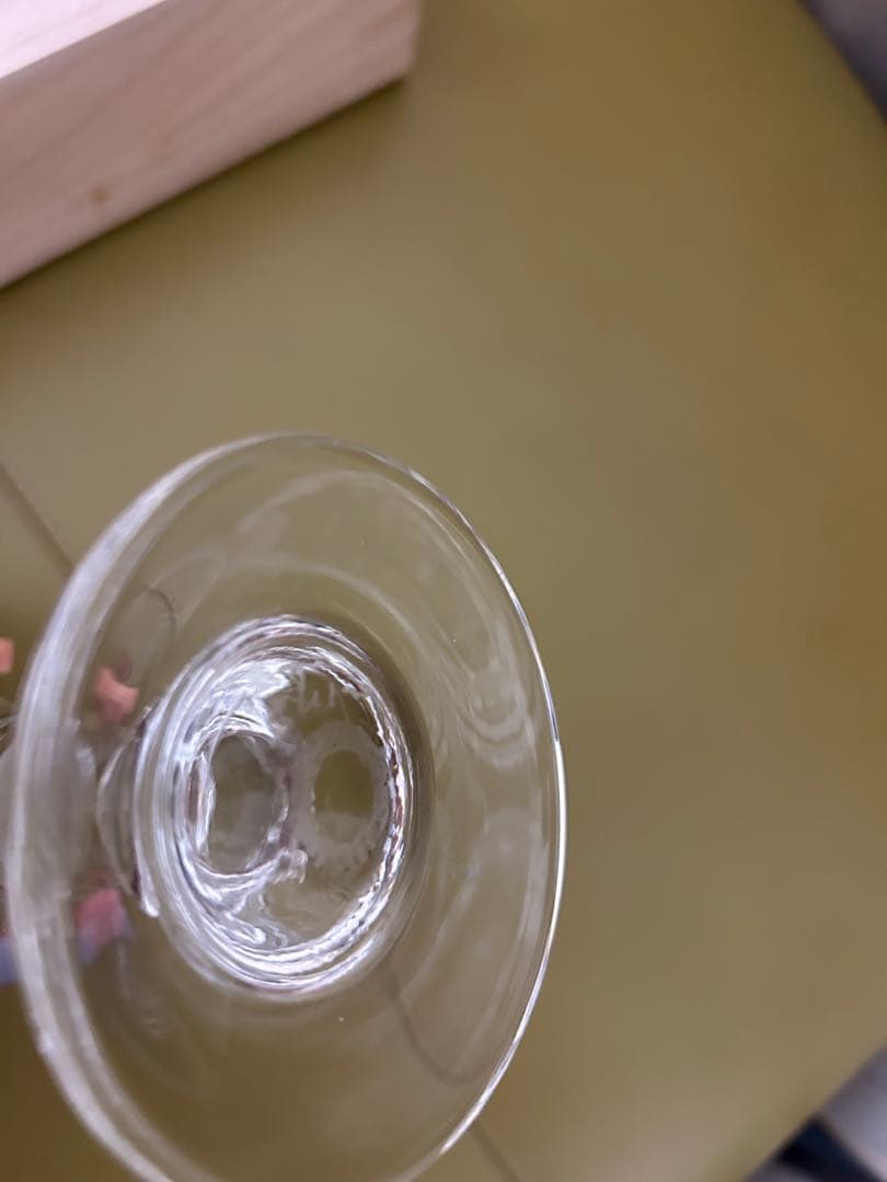 舩木倭帆　作　クリア　ワイングラス　Shizuサイン入り