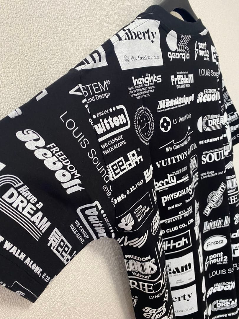 極美品　即日発送　人気　ルイヴィトン tシャツ ヴァージルアブロー　ブラック