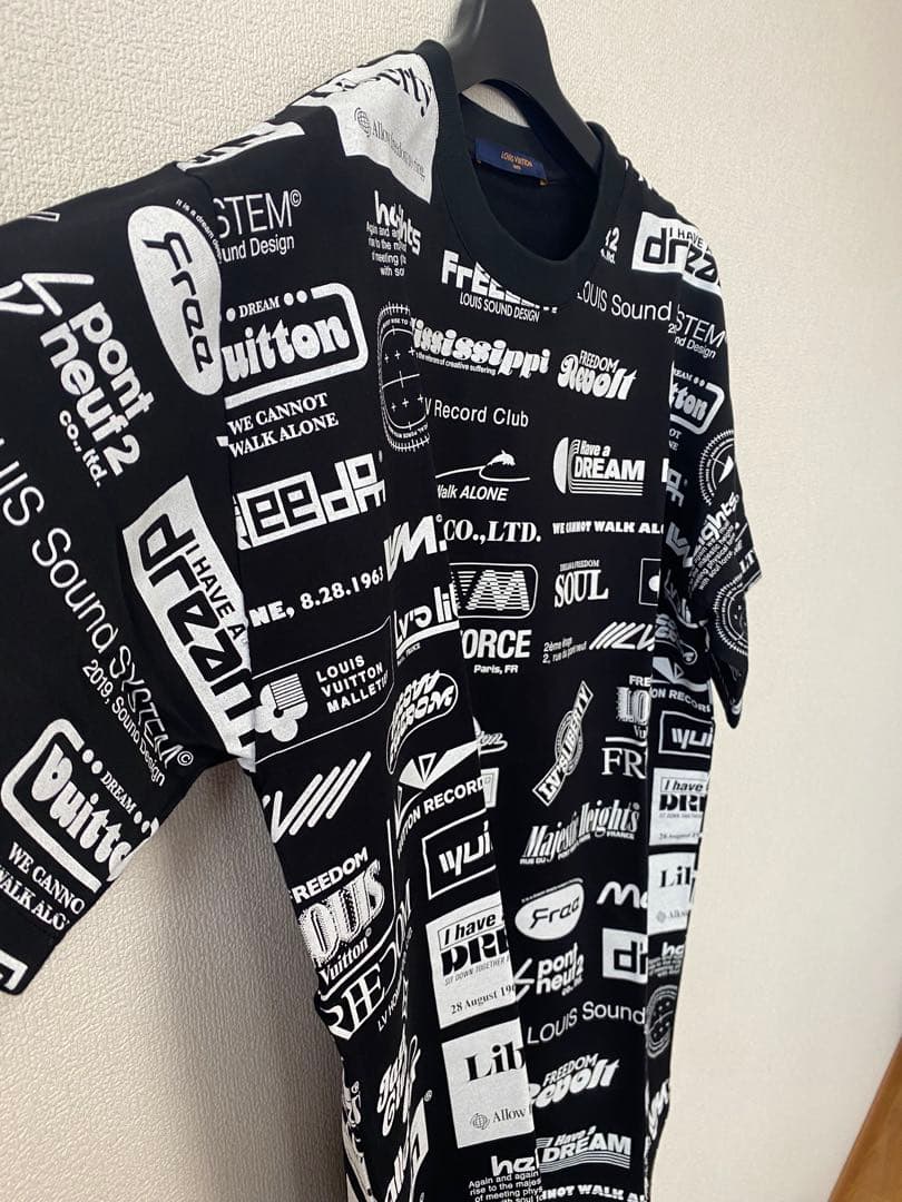 極美品　即日発送　人気　ルイヴィトン tシャツ ヴァージルアブロー　ブラック