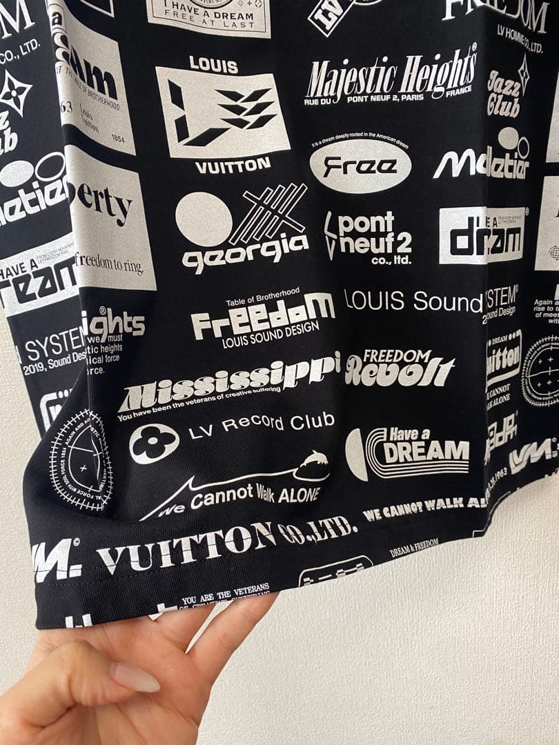 極美品　即日発送　人気　ルイヴィトン tシャツ ヴァージルアブロー　ブラック