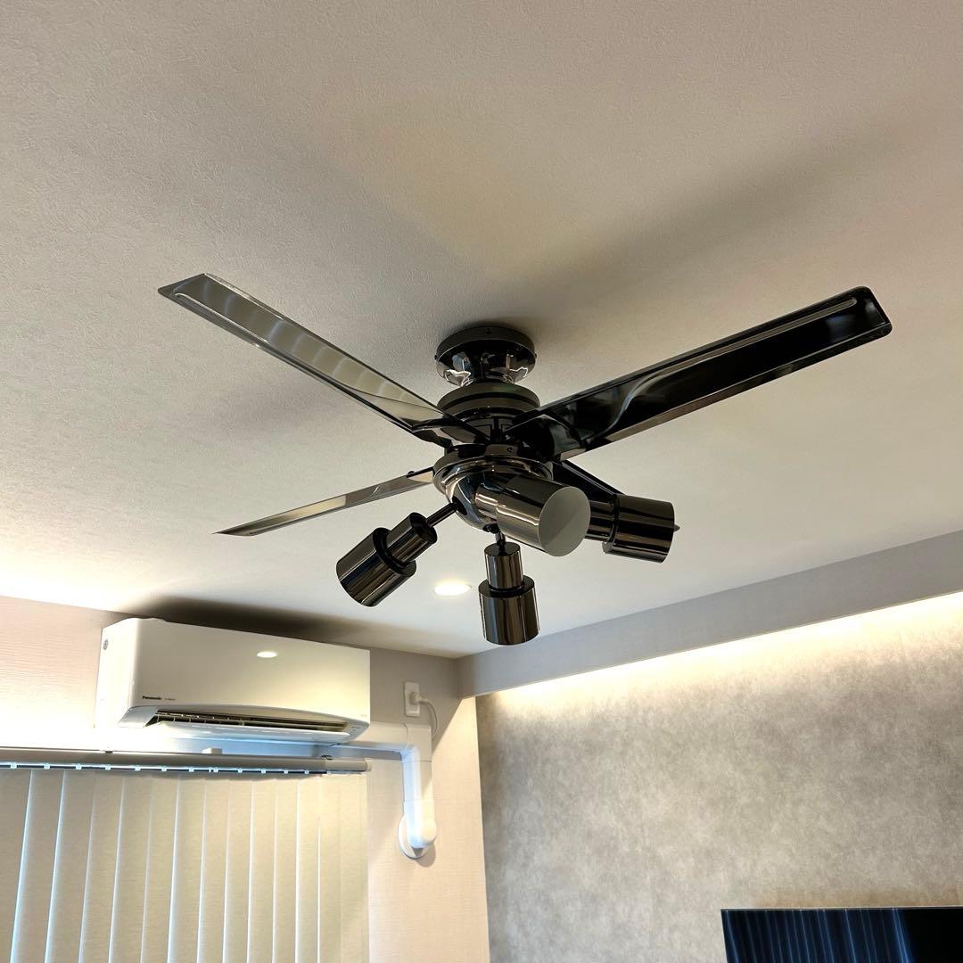 ブラックメタル シーリングファン スポットライト