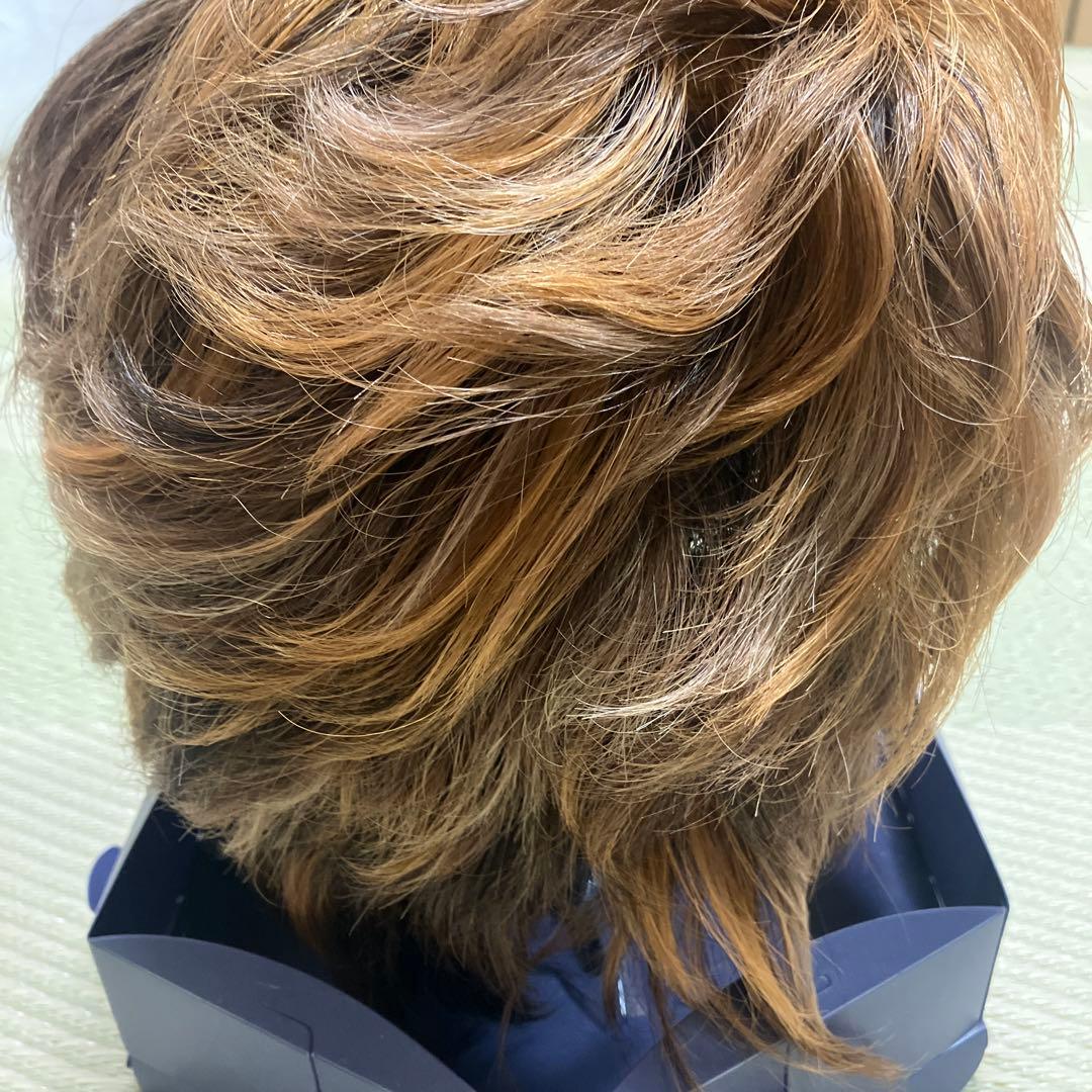 morefleur モアフルール ウィッグ 人毛混 ブラウン系 クリップ付き中古