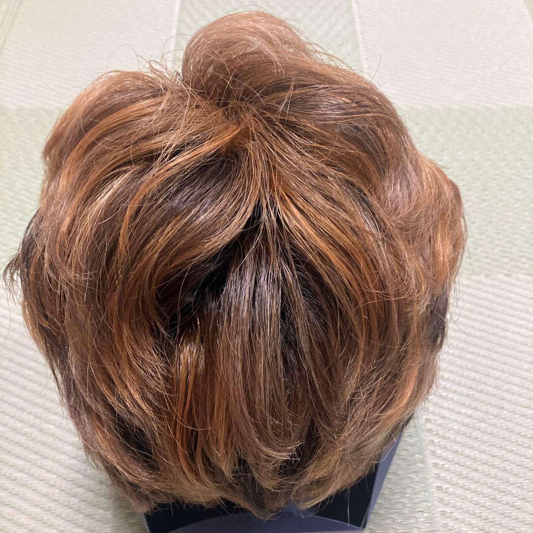 morefleur モアフルール ウィッグ 人毛混 ブラウン系 クリップ付き中古