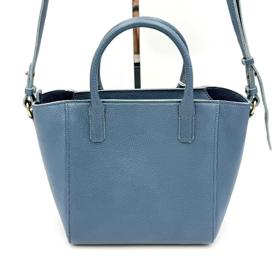 希少 イルビゾンテ クエルチア 2way ハンドバッグ ブルーデニム 新品同様