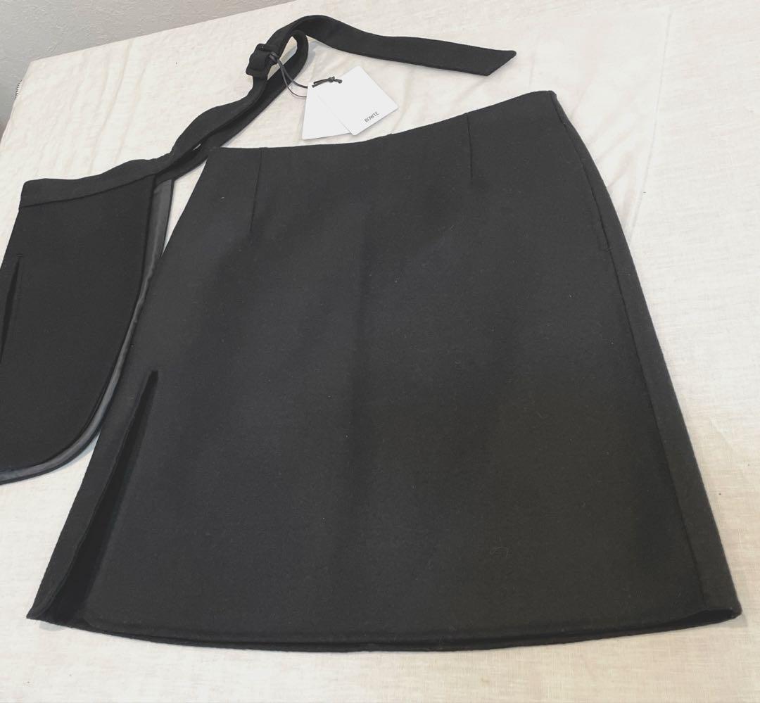 BOWTE バウト【定価82,500円】ウール メルトンリバー ベルト スカート