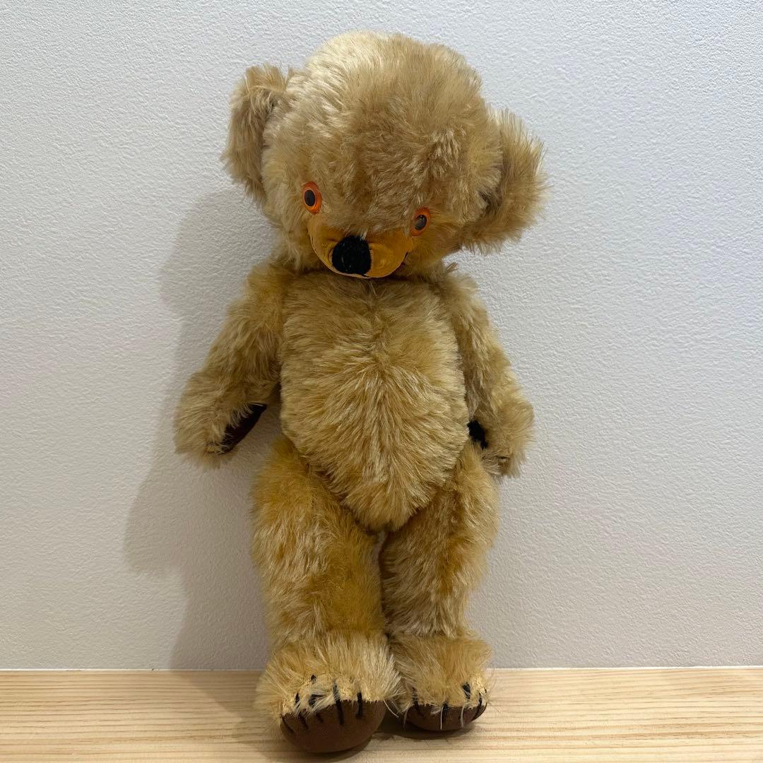 ヴィンテージ チーキー メリーソート ゴールド モヘア アンティーク テディベア