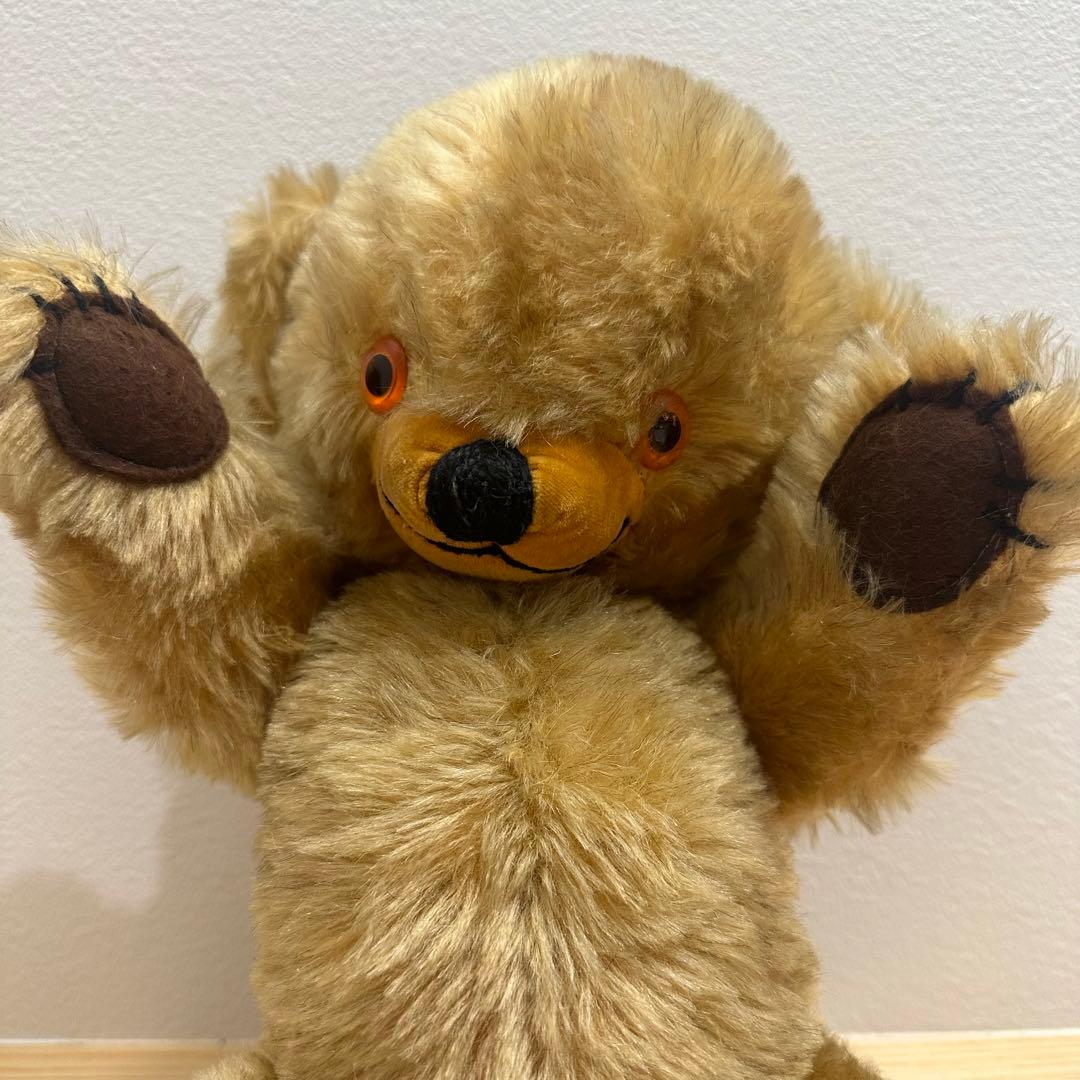 ヴィンテージ チーキー メリーソート ゴールド モヘア アンティーク テディベア
