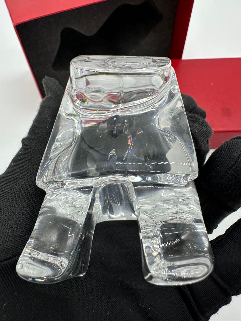 バカラ フィギュリン ベア クマ そり滑り オブジェ 置物 クリスマス