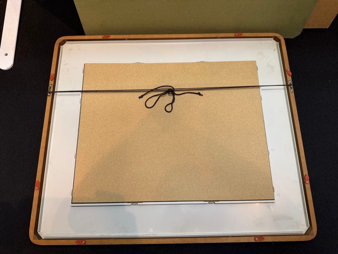 山本龍香　龍香拓　ブリ　鰤　魚の絵 水彩画 木製フレーム