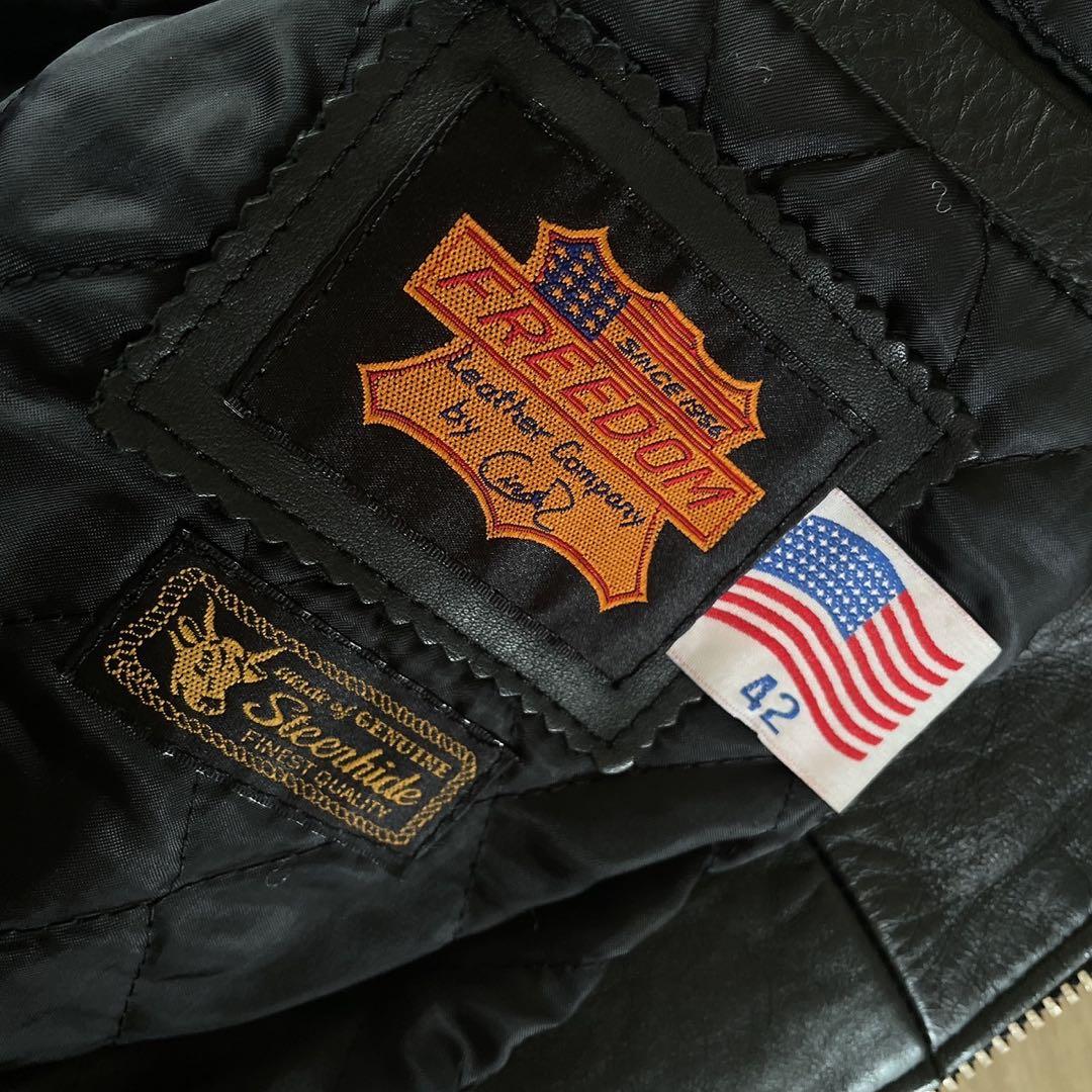 FREEDOM フリーダム ステアハイド シングル ライダースジャケット 42