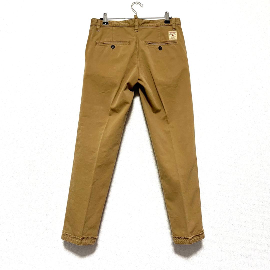 ★DSQUARED2 ベージュ チノパン フリンジ仕上げ 44