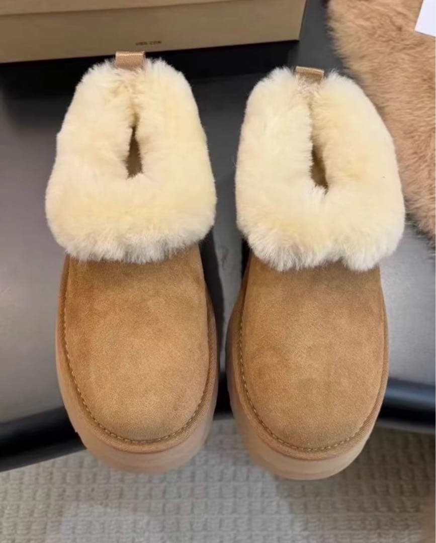 UGG ブラウン ムートンブーツ厚底24CM
