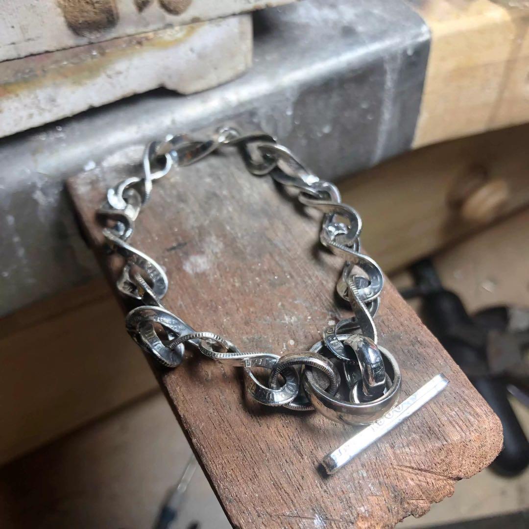 S925 ヴィンテージ モチーフ チェーンブレスレット