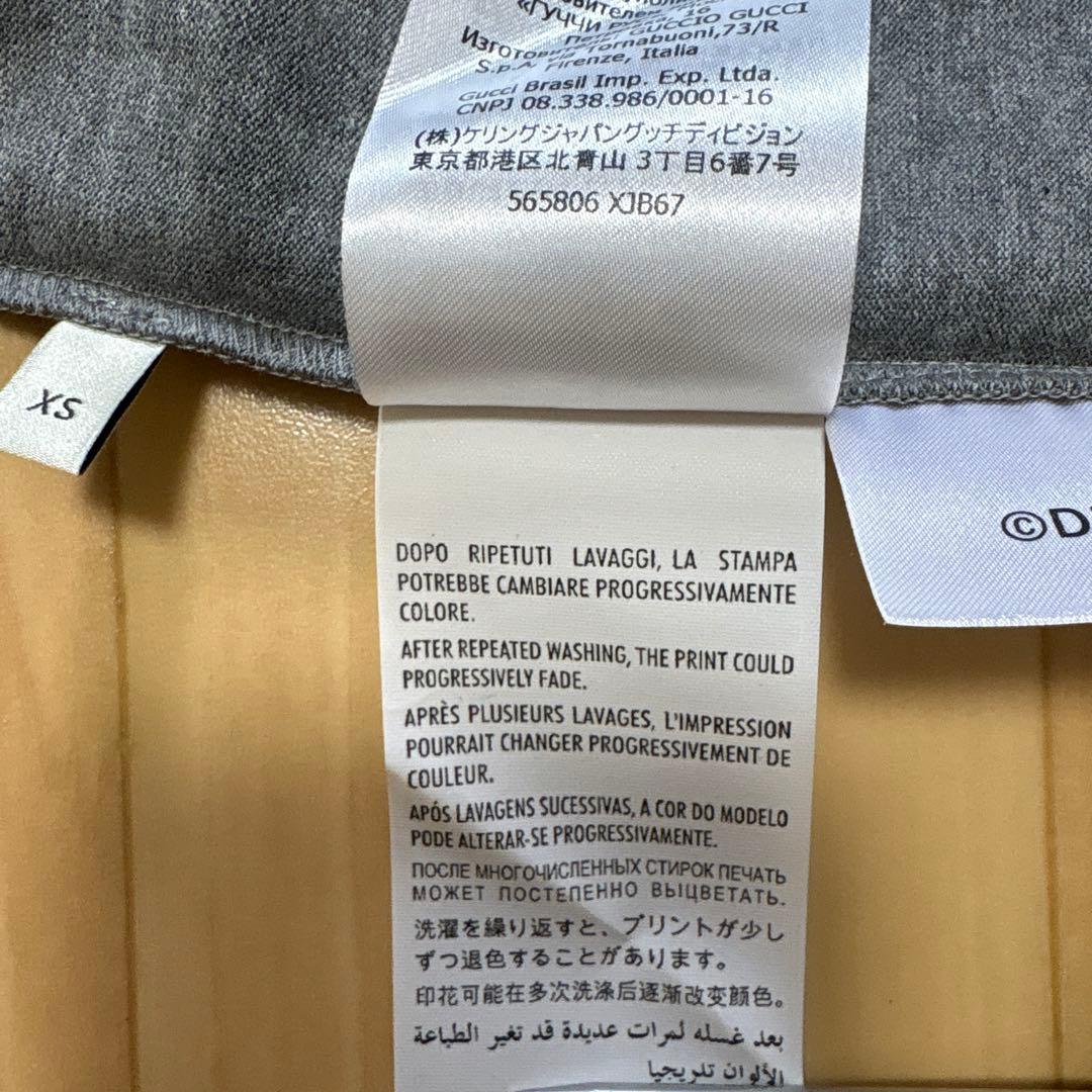 【*神様 GUCCI ミッキーマウス Tシャツ グレー