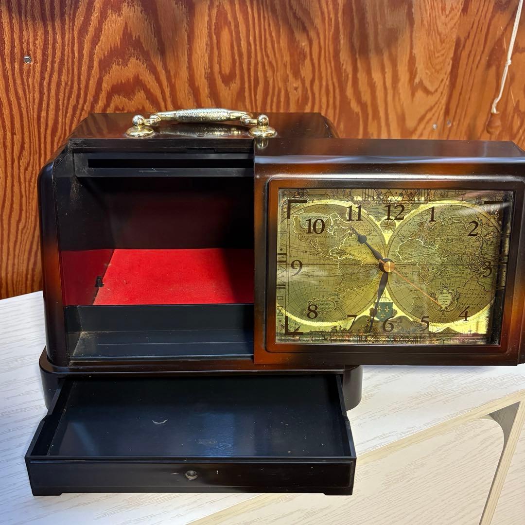 時計 アンティーク 置物 収納 ジュエリーボックス レトロ 昭和