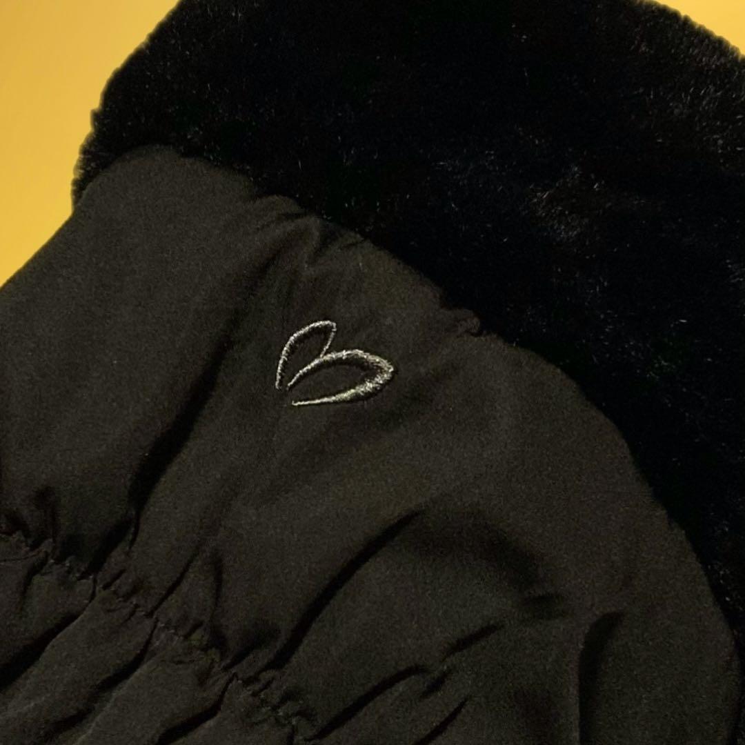 マスターバニーエディション レッグウォーマー フェイクファー 防寒 ゴルフ 黒色