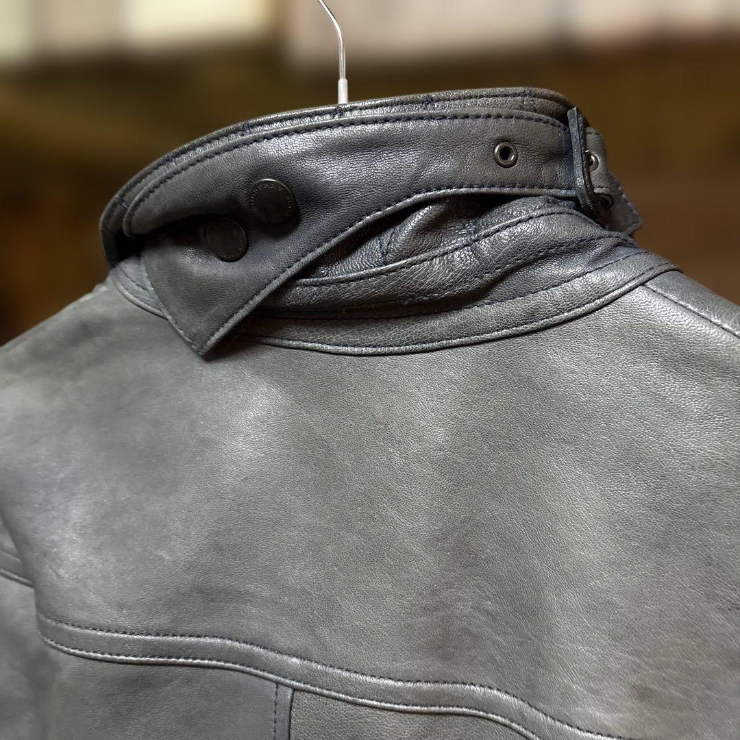 BURBERRY BLACK LABEL シングルライダース Mサイズ ネイビー