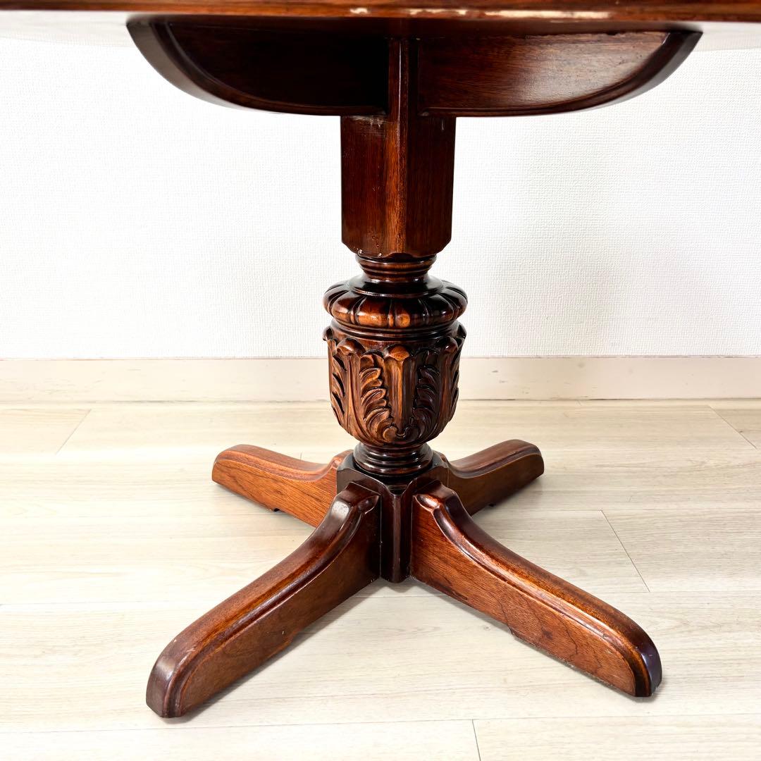 【メンテ済み】アンティーク調 木製サイドテーブル