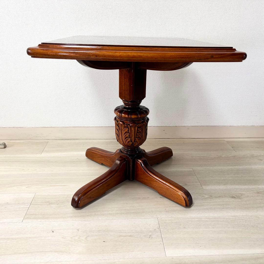 【メンテ済み】アンティーク調 木製サイドテーブル