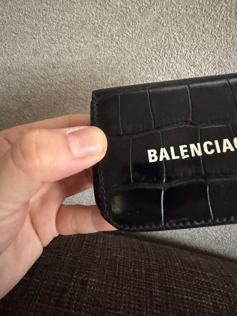 希少❗️バレンシアガ クロコ　ミニ財布